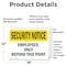 Signmission Employees Only Beyond This Point OSHA Security Notice Sign, Vinyl Decal, 18in W x 12in L, 2PK OS-2PACK-SN-D-1218-L-11535 - alternate 4